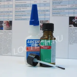 Клеевой набор для полиолефинов и жирных пластмасс Loctite 406/770